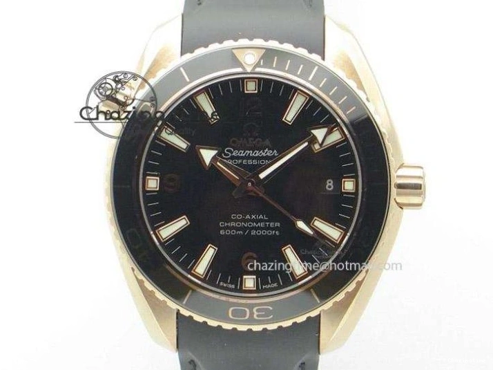 1221 Planet Ocean Pro Ceramic Bezel 45mm 1:1 OMF Best Edition On Rubber Strap A8500 (Black Balance Wheel) MoistureWicking 8136